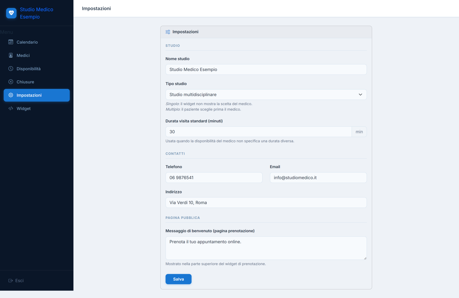 Impostazioni