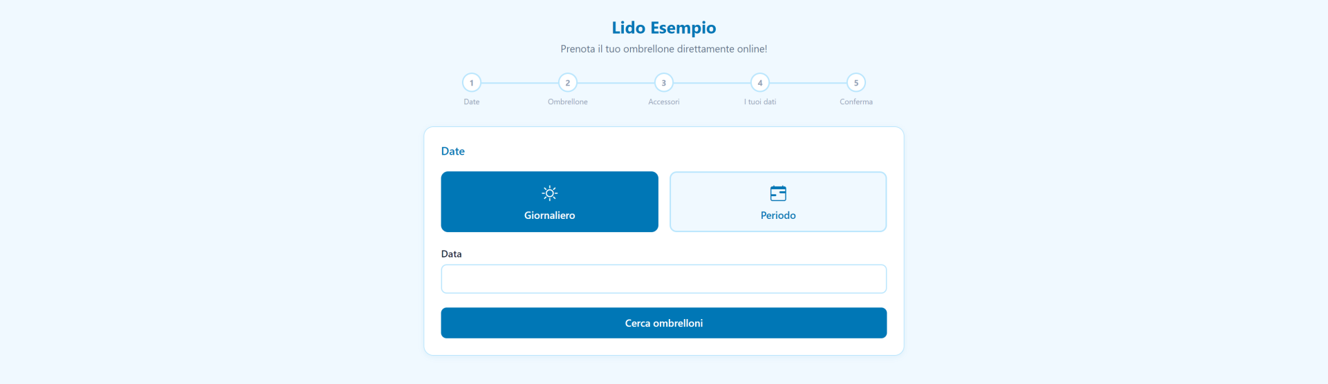 Selezione del periodo